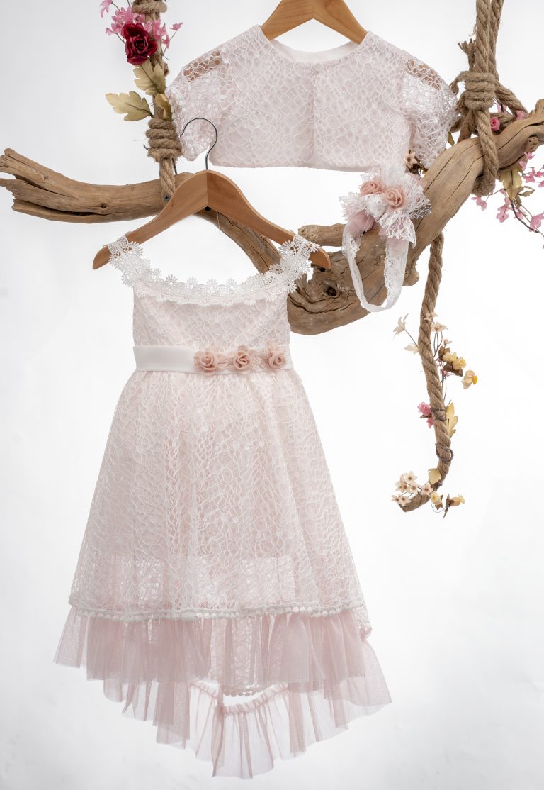 Βαπτιστικό Φόρεμα για κορίτσι Ροζ Κ144 Mak Baby