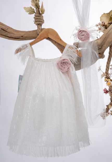 Βαπτιστικό Φόρεμα για κορίτσι Ιβουάρ Κ147 Mak Baby