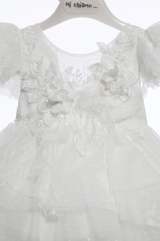 Βαπτιστικό Φορεματάκι για Κορίτσι Ιβουάρ Κ4556-Ι, Mi Chiamo