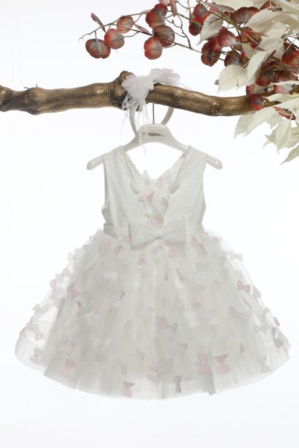 Βαπτιστικό Φορεματάκι για Κορίτσι Ιβουάρ-Ροζ Κ4581, Mi Chiamo