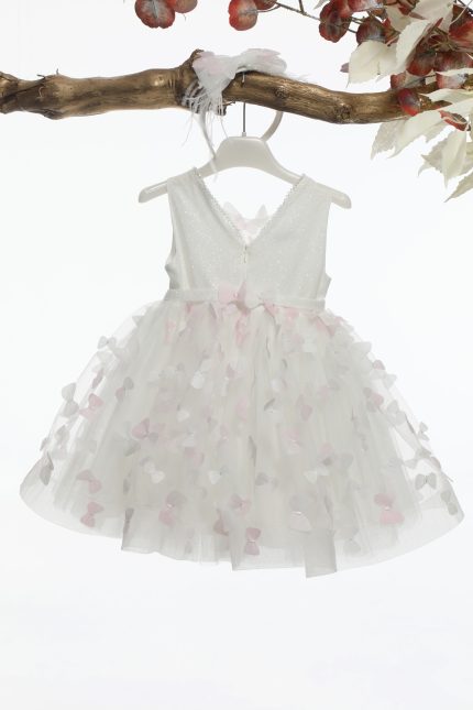 Βαπτιστικό Φορεματάκι για Κορίτσι Ιβουάρ-Ροζ Κ4581-ΙΡ, Mi Chiamo