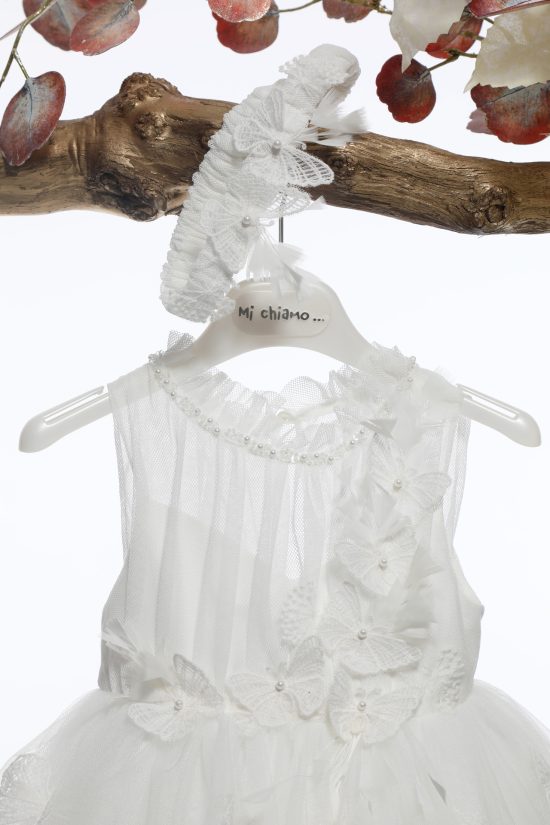 Βαπτιστικό Φορεματάκι για Κορίτσι Ιβουάρ Κ4582, Mi Chiamo