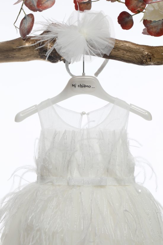 Βαπτιστικό Φορεματάκι για Κορίτσι Ιβουάρ Κ4583Ι, Mi Chiamo