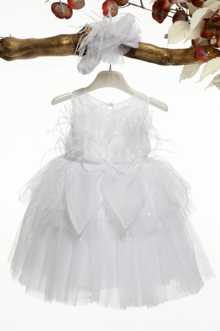 Βαπτιστικό Φορεματάκι για Κορίτσι Λευκό Κ4583, Mi Chiamo