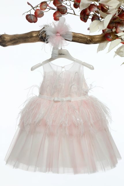 Βαπτιστικό Φορεματάκι για Κορίτσι Ροζ Κ4583, Mi Chiamo