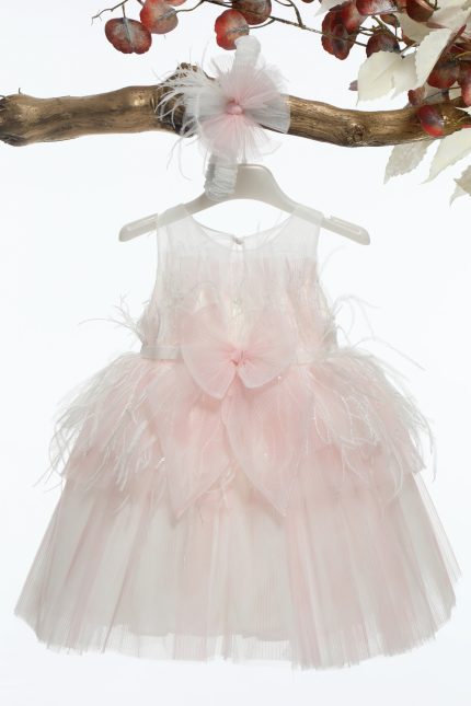 Βαπτιστικό Φορεματάκι για Κορίτσι Ροζ Κ4583Ρ, Mi Chiamo