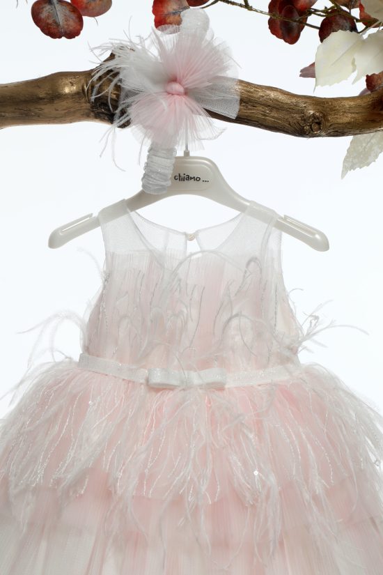 Βαπτιστικό Φορεματάκι για Κορίτσι Ροζ Κ4583Ρ, Mi Chiamo