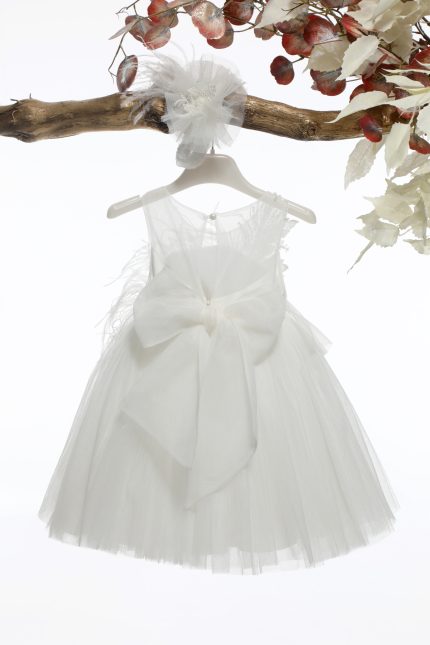 Βαπτιστικό Φορεματάκι για Κορίτσι Ιβουάρ Κ4584, Mi Chiamo