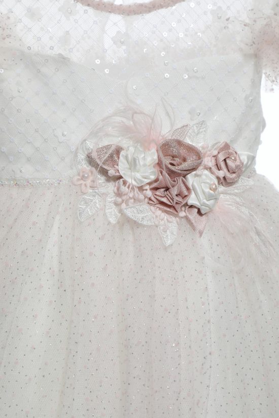 Βαπτιστικό Φορεματάκι για Κορίτσι Ροζ Κ4585ΡΑ, Mi Chiamo