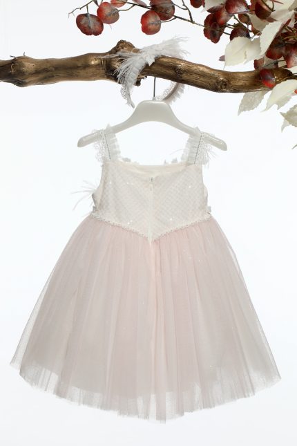 Βαπτιστικό Φορεματάκι για Κορίτσι Ροζ Κ4587Ρ, Mi Chiamo