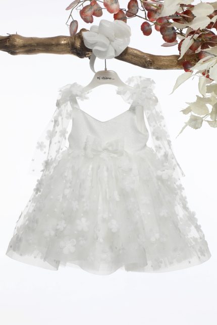 Βαπτιστικό Φορεματάκι για Κορίτσι Ιβουάρ Κ4588Ι, Mi Chiamo