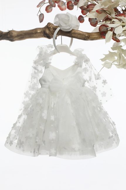 Βαπτιστικό Φορεματάκι για Κορίτσι Ιβουάρ Κ4588Ι, Mi Chiamo
