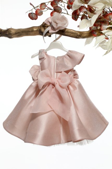 Βαπτιστικό Φορεματάκι για Κορίτσι Ροζ Κ4589Ρ, Mi Chiamo