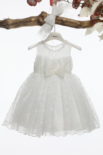 Βαπτιστικό Φορεματάκι για Κορίτσι Ιβουάρ Κ4594-Ι, Mi Chiamo