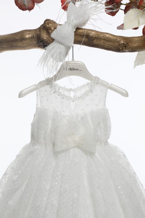 Βαπτιστικό Φορεματάκι για Κορίτσι Ιβουάρ Κ4594-Ι, Mi Chiamo