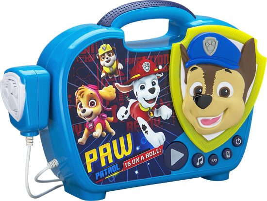 Boombox Karaoke & Ασύρματο Μικρόφωνο Για Παιδιά Paw Patrol (Blue-Yellow) PW-115 - eKids