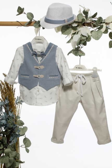 Βαπτιστικό Κοστουμάκι για Αγόρι Σιέλ-Πάγου Α4663, Mi Chiamo