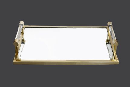 Δίσκος Γάμου Μεταλλικός με Καθρέπτη Χρυσό A143580 - La Vista
