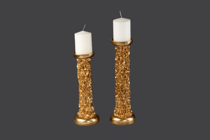 Κηροπήγιο Ανάγλυφο Χρυσό Small 30cm KR581490