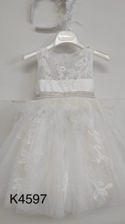 Βαπτιστικό Φορεματάκι για Κορίτσι Ιβουάρ Κ4597Φ, Mi Chiamo