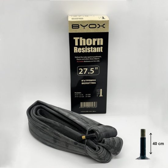 Byox Σαμπρέλα Ποδηλάτου Thorn Proof Anti Puncture Butyl Tube 27.5“*2.10/2.25 A/V 40mm 3800146215828