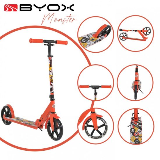 Πατίνι Scooter Δίτροχο Monster Red 3800146228705