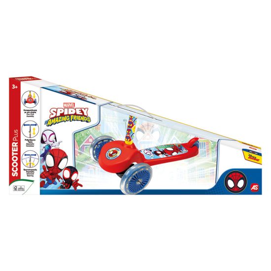 AS Παιδικό Scooter Plus Με 3 Ρόδες Marvel Spidey And His Amazing Friends 3+ - AS Company