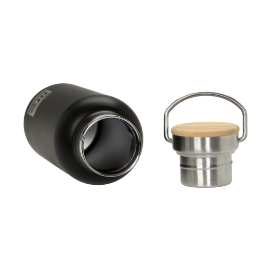 Ecolife Μπουκάλι Θερμός Black Thermos 500ml | Bamboo Lid
