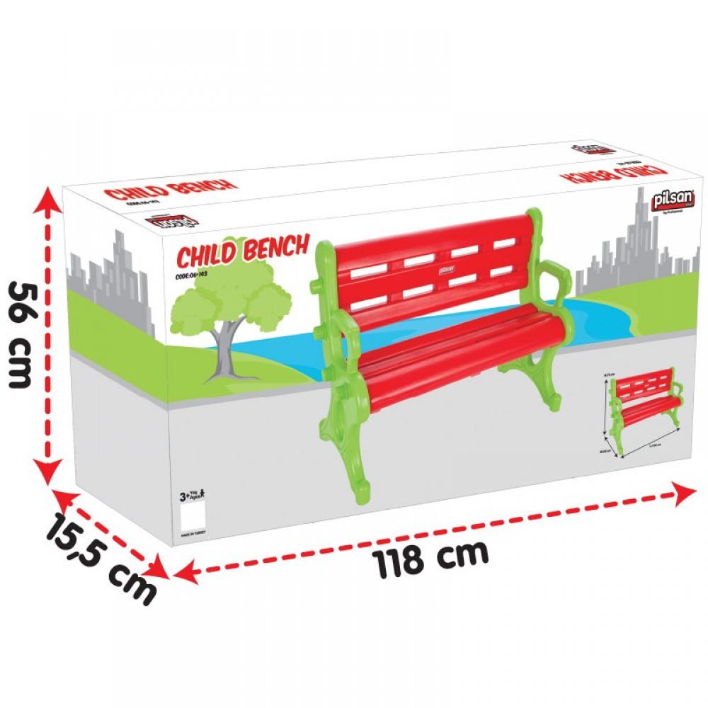 Παιδικό Παγκάκι Κόκκινο 06143 Child Bench 8693461061431 3+ - Pilsan Παιδικό Παγκάκι Κόκκινο 06143 Child Bench 8693461061431 3+ - Pilsan