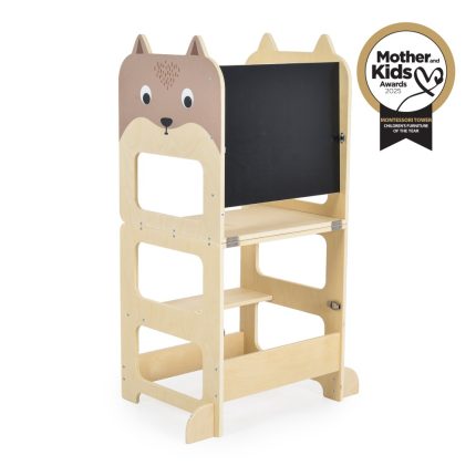 Moni Toys Ξύλινος Πύργος Εκμάθησης 3σε1 Montessori 24446 Πύργος Δραστηριοτήτων & Τραπέζι Καθίσματος 3801005600816