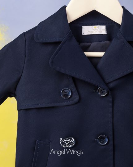 Βαπτιστικό Παλτό για αγόρι Μπλε Navy 330, Angel Wings