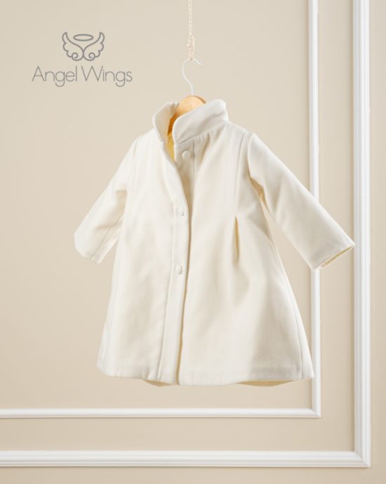 Βαπτιστικό Παλτό Ιβουάρ για Κορίτσι CO-046, Angel Wings