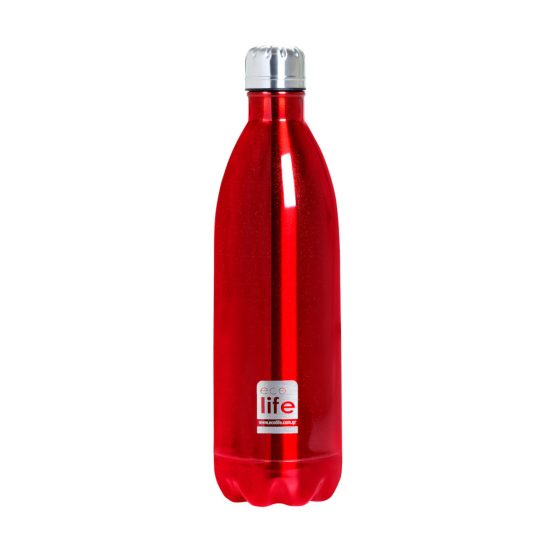 Μπουκάλι Θερμός Red Metallic Thermos 1lt 5208009002246 - Ecolife