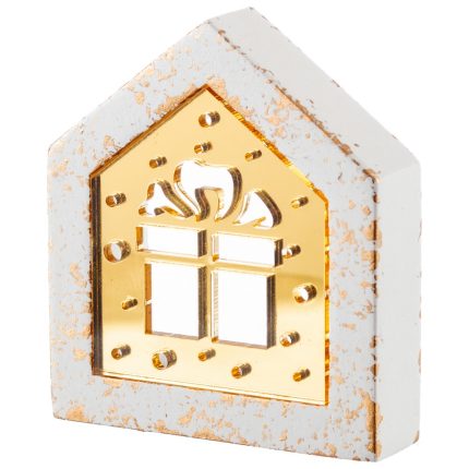 Διακοσμητικό Κεραμικό Σπιτάκι με Πλέξι Δώρο (7x8x1,9εκ) | Κ847