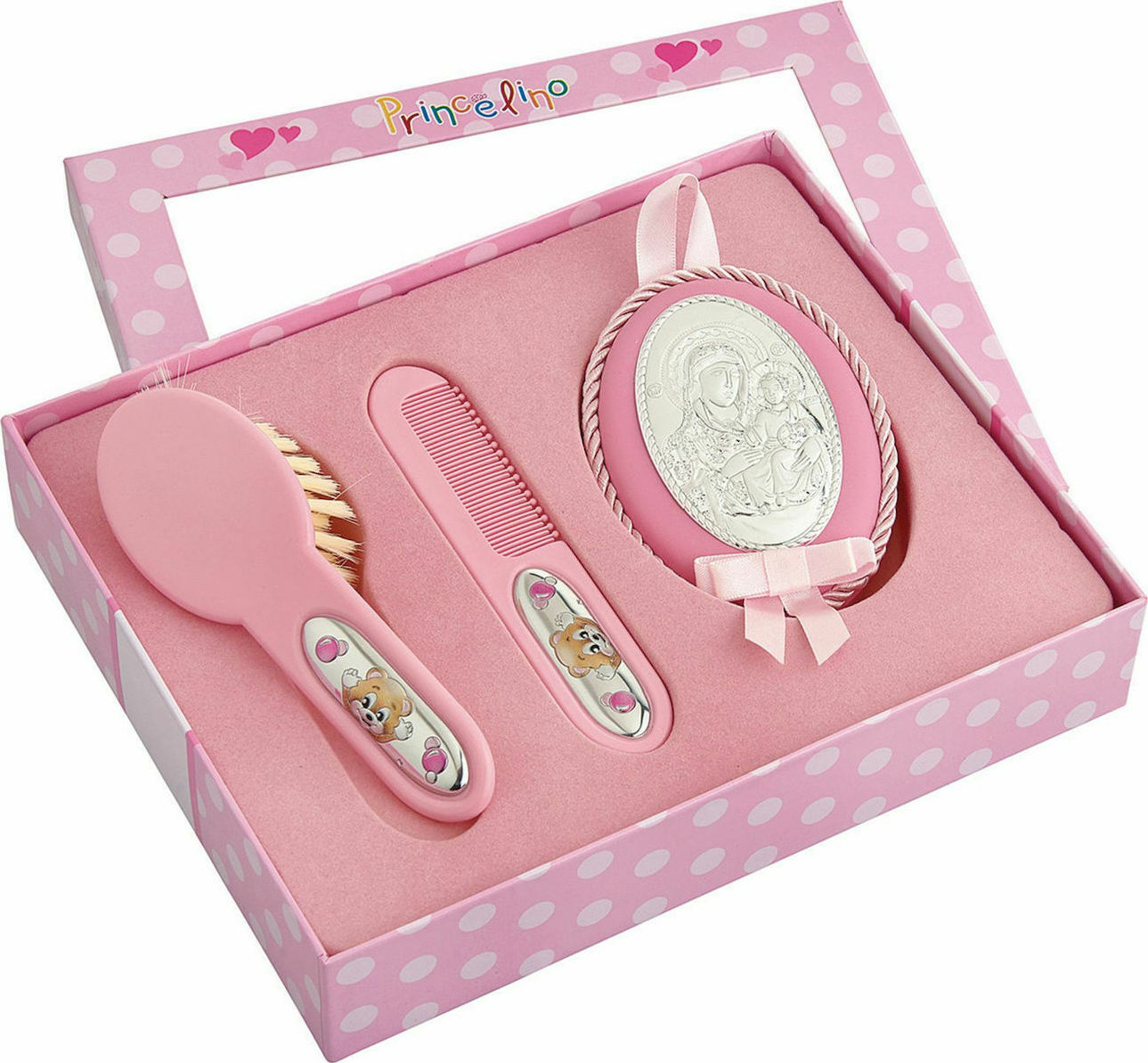 Σετ Δώρου Ροζ Εκκλησιαστική Εικόνα,Χτένα και Βούρτσα | SA003-R Georgiou Σετ Δώρου Ροζ Εκκλησιαστική Εικόνα,Χτένα και Βούρτσα | SA003-R Georgiou