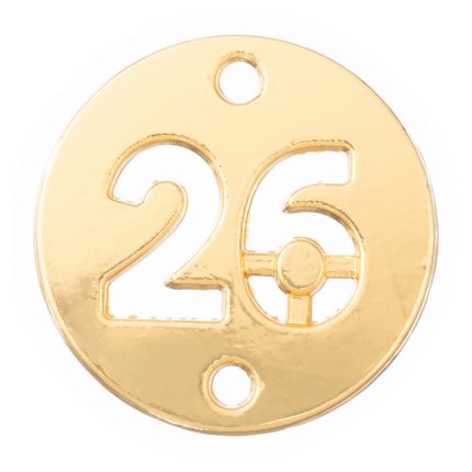 Ημερομηνία Στρογγυλό Μεταλλικό '25 50τμχ 2εκ Ε04