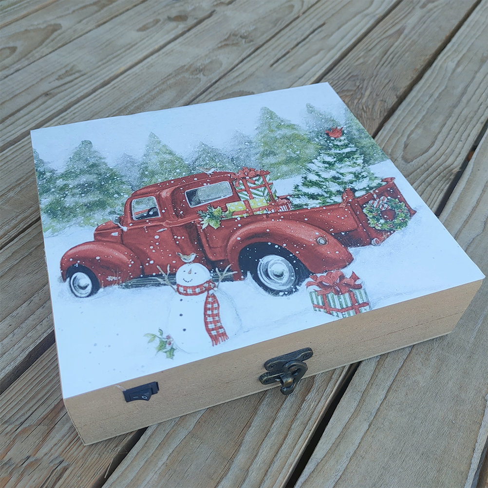 Ξύλινο Κουτί Χιονάνθρωπος σε Αυτοκίνητο ΛΣ1Β5 (5,5x22x20εκ) Ξύλινο Κουτί Χιονάνθρωπος σε Αυτοκίνητο ΛΣ1Β5 (5,5x22x20εκ)