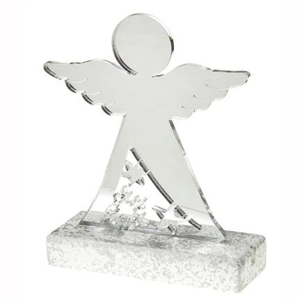 Κεραμική Βάση με Πλέξι Αγγελάκι Αστέρια Χρυσό (8x10εκ) Κ683