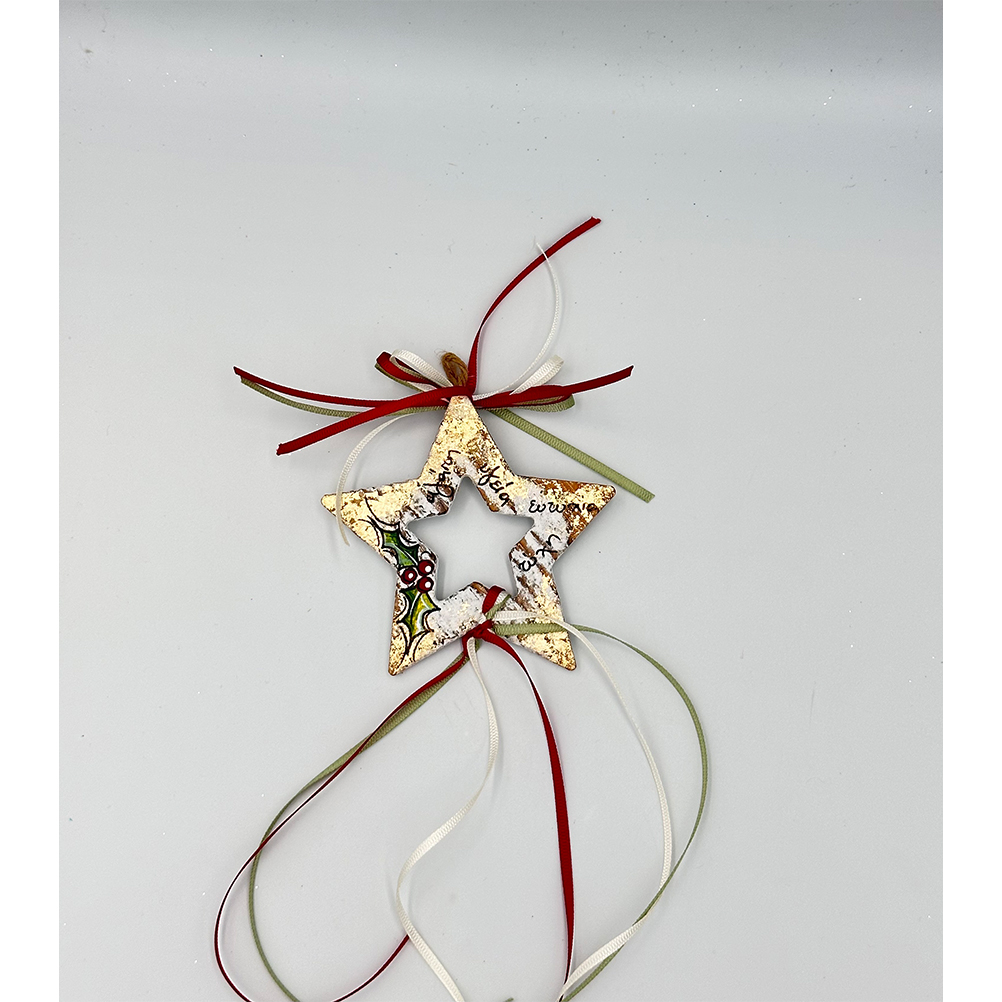 Χριστουγεννιάτικο Αστέρι Διάτρητο Μικρό Ζωγραφισμένο στο Χέρι ΖΤ88Χ1 10εκ Χριστουγεννιάτικο Αστέρι Διάτρητο Μικρό Ζωγραφισμένο στο Χέρι ΖΤ88Χ1 10εκ