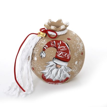 Κεραμικό Χριστουγεννιάτικο Γούρι Ρόδι Άγιος Βασίλης ΧΡ-25054 (11εκ), Bellissimo