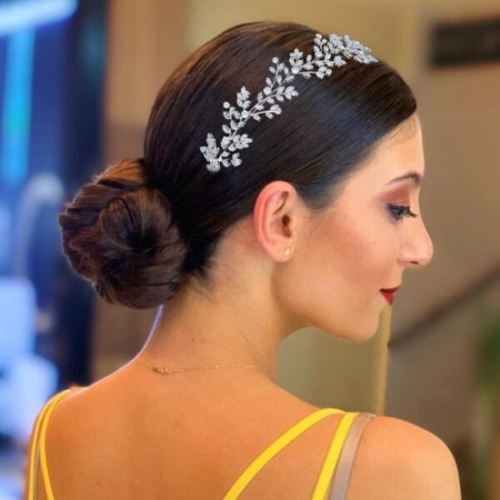 Κόσμημα Τιάρα σε Ασημί Χρώμα Judith Wedding Headband  | BA23 Hair Duty