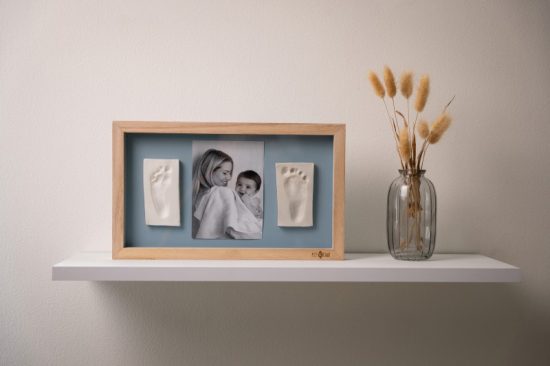 Κορνίζα για 2 Αποτυπώματα 2 Prints Frame – Blue Abstract (32x19x2.3cm) - Petit Artichaut