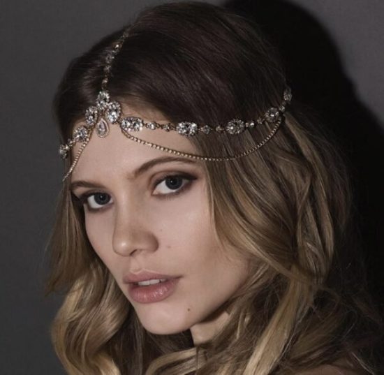 Κόσμημα με Ζιργκόν σε Χρυσό Χρώμα Zirconia Headpiece | AC264 Hair Duty