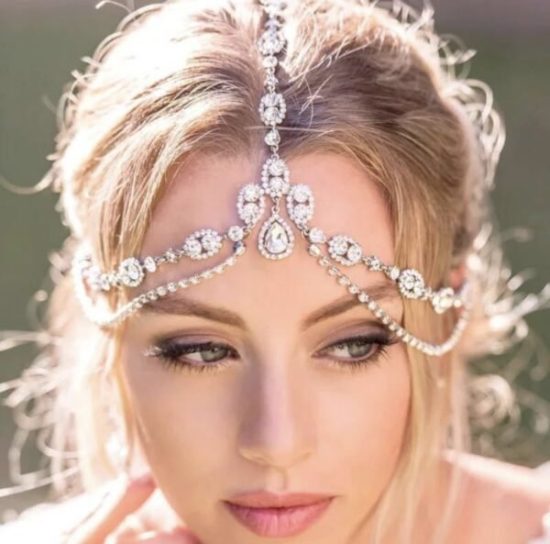 Κόσμημα με Ζιργκόν σε Χρυσό Χρώμα Zirconia Headpiece | AC264 Hair Duty