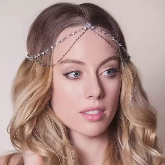 Κόσμημα με Ζιργκόν σε Ασημί Χρώμα Glory Bride | AC1 Hair Duty