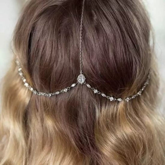Κόσμημα με Ζιργκόν σε Ασημί Χρώμα Glory Bride | AC1 Hair Duty
