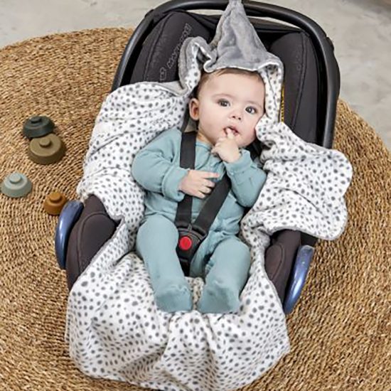 Meyco Fleece Wrap Για Το Κάθισμα Αυτοκινήτου Cheetah Grey