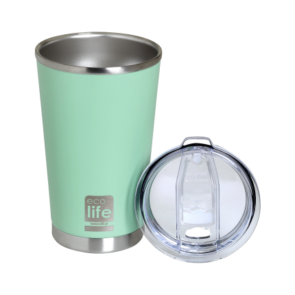 Ποτήρι Θερμός Mint Coffee Thermos 370ml | Διαφανές Καπάκι 5208009001904 - Ecolife