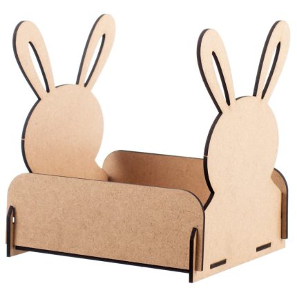 Ξύλινο Πασχαλινό Καλάθι Μικρό (11,5x10,5x9,5cm) ΝΒ534