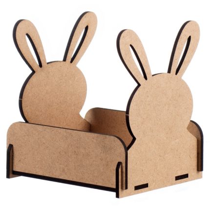 Ξύλινο Πασχαλινό Καλάθι Μεγάλο (18x16x14cm) ΝΒ535